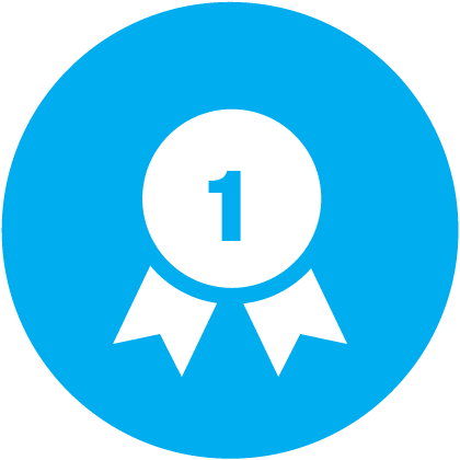 Icon rosette for first place